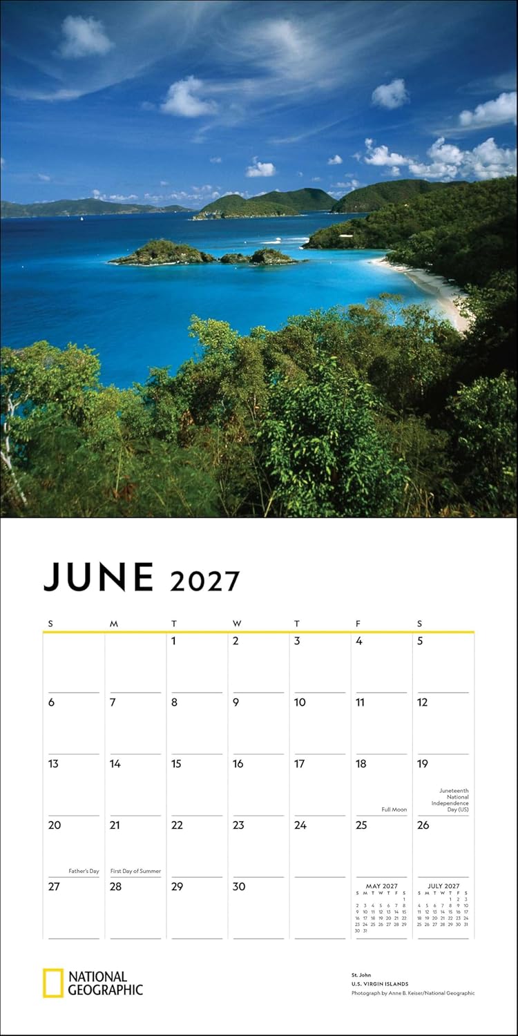 2027 Most Beautiful Places: Nat Geo - Square Wall Calendar
