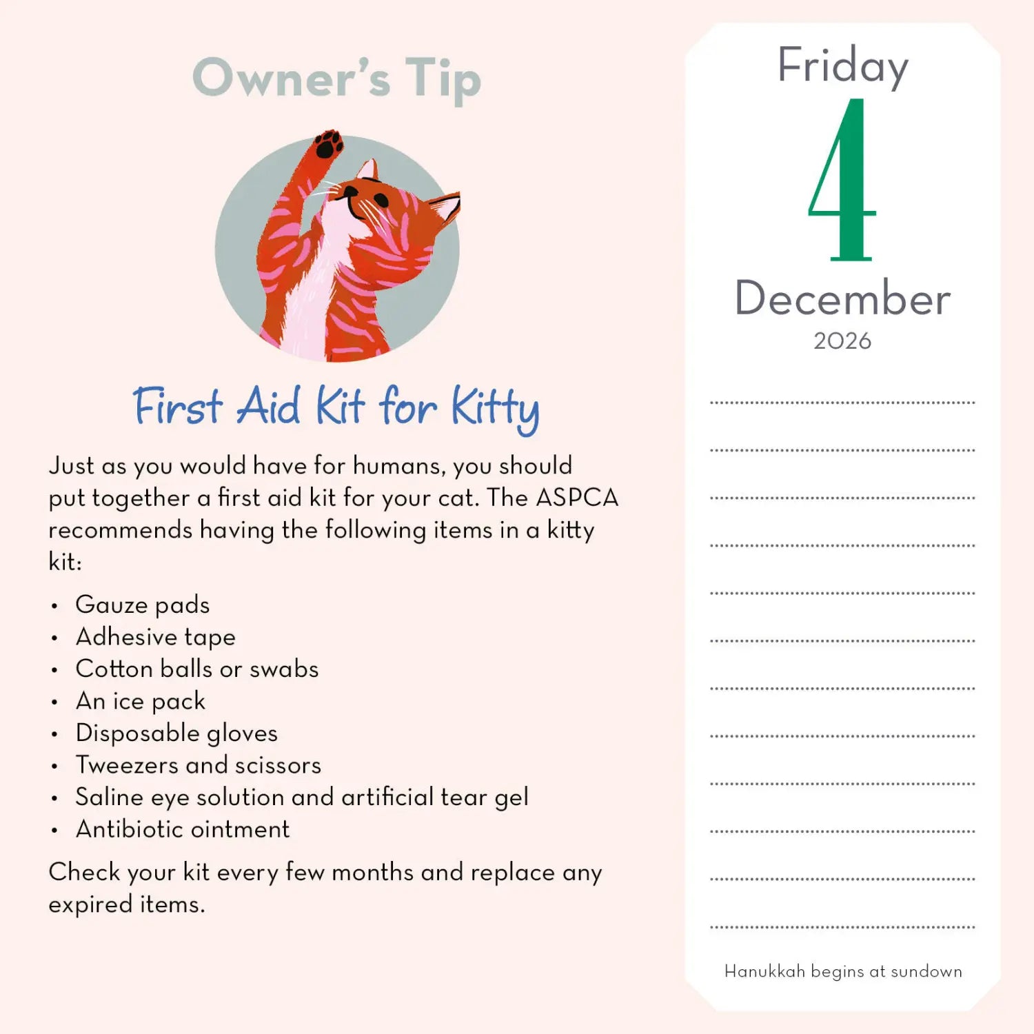 2026 Cat Trivia - Daily Boxed Page-A-Day Calendar