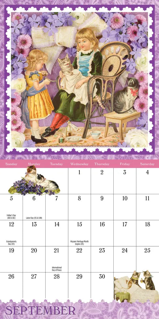 2027 Cynthia Hart's Victoriana Cats - Mini Wall Calendar