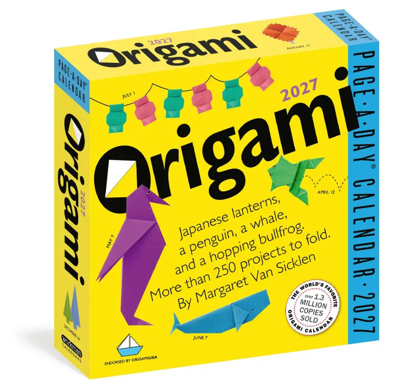 2027 Origami - Daily Boxed Page-A-Day Calendar