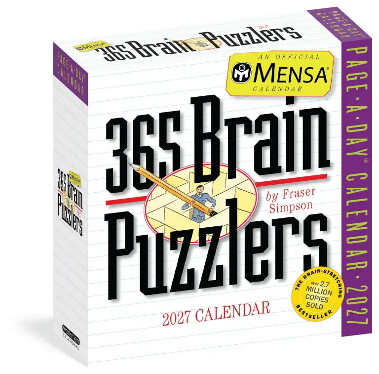 2027 Mensa® 365 Brain Puzzlers - Daily Boxed Page-A-Day Calendar