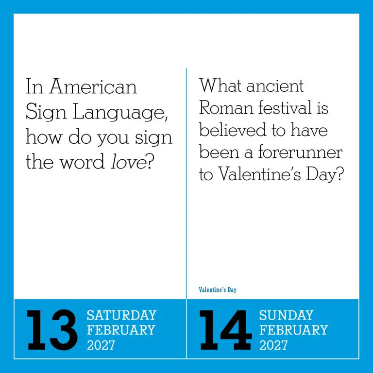 2027 365 Days of Amazing Trivia - Daily Boxed Page-A-Day Calendar