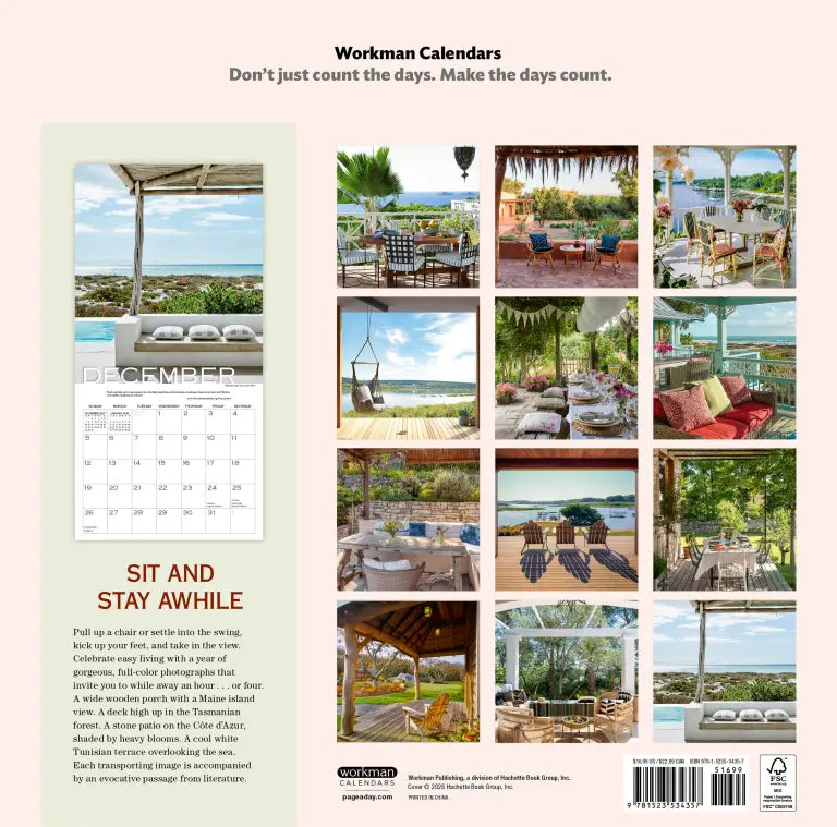 2027 Out on the Porch - Square Wall Calendar