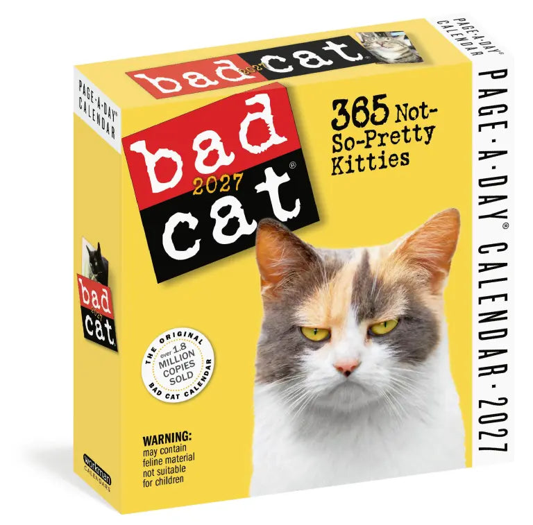 2027 Bad Cat - Daily Boxed Page-A-Day Calendar