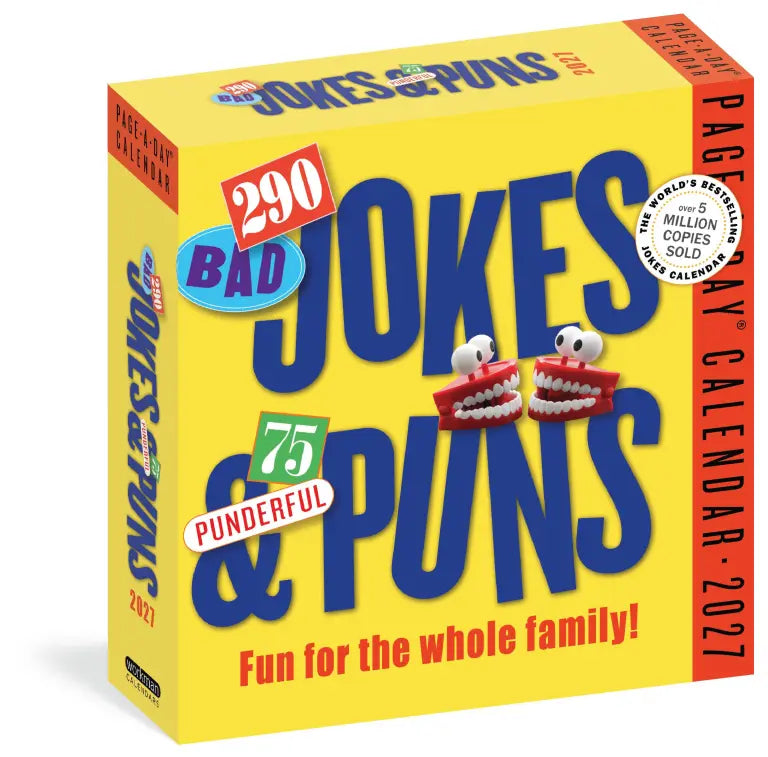 2027 290 Bad Jokes & 75 Punderful Puns - Daily Boxed Page-A-Day Calendar