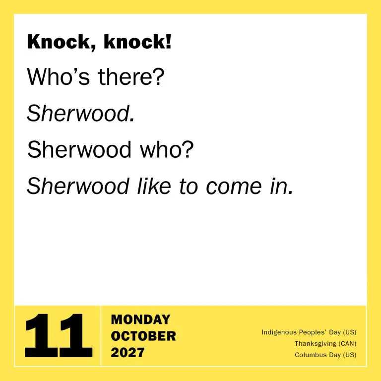 2027 290 Bad Jokes & 75 Punderful Puns - Daily Boxed Page-A-Day Calendar
