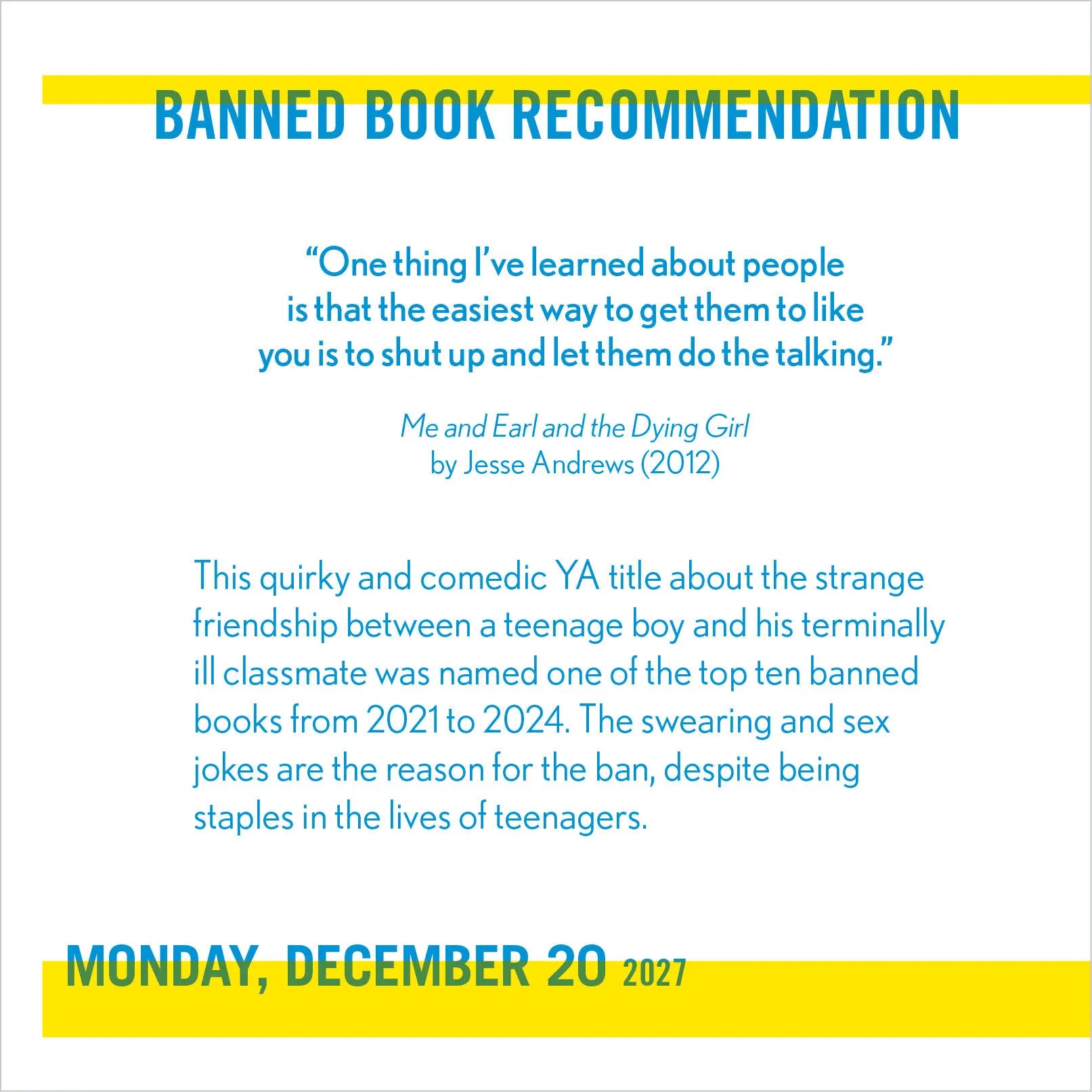 2027 I Read Banned Books - Daily Boxed Page-A-Day Calendar