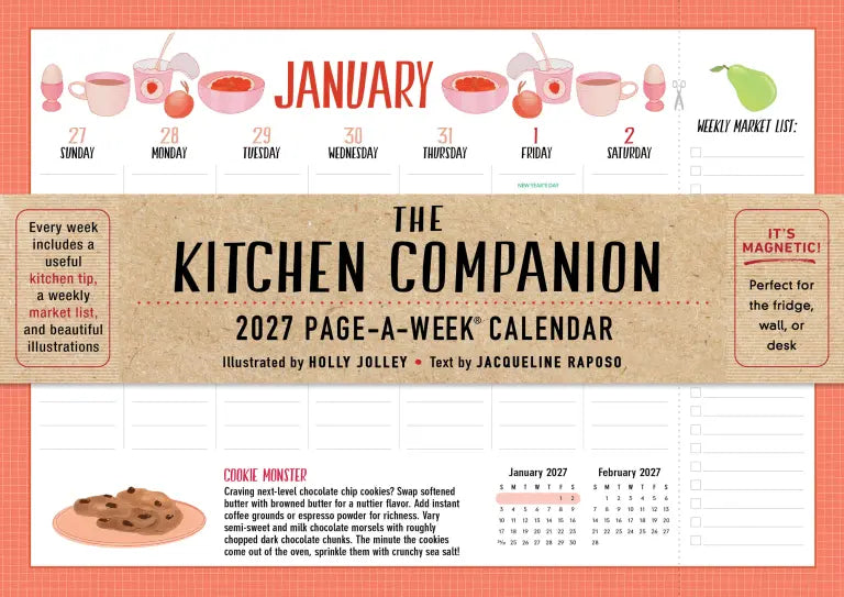 2027 Kitchen Companion Page-A-Week® - Magnetic Wall Calendar