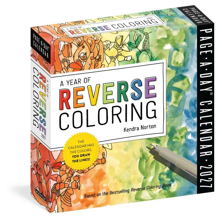 2027 Reverse Coloring - Daily Boxed Page-A-Day Calendar