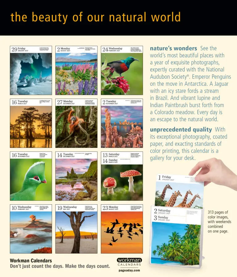 2027 Audubon Nature Gallery - Daily Boxed Page-A-Day Calendar