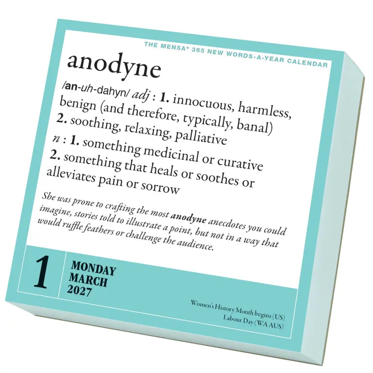 2027 Mensa® New Words - Daily Boxed Page-A-Day Calendar