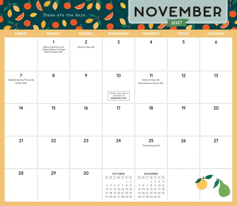 2027 Go With the Flow - Magnetic Monthly Wall Calendar