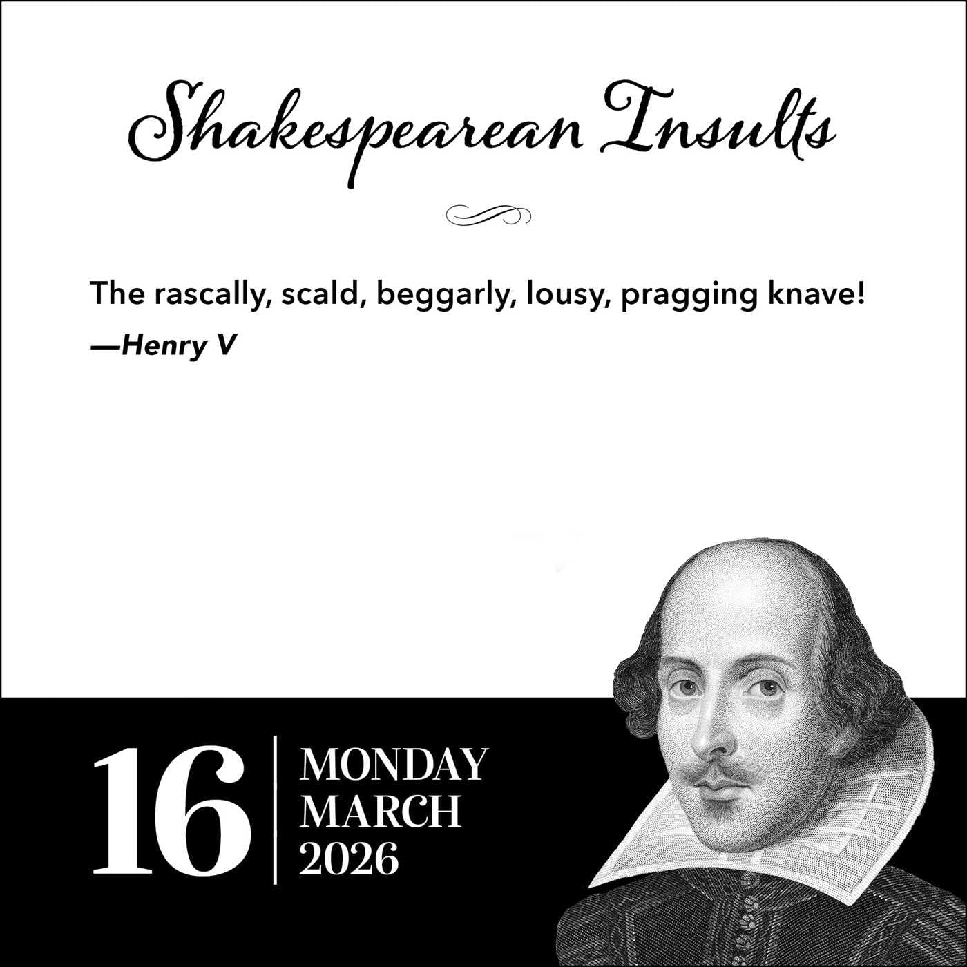2026 Shakespearean Insults - Boxed Page-A-Day