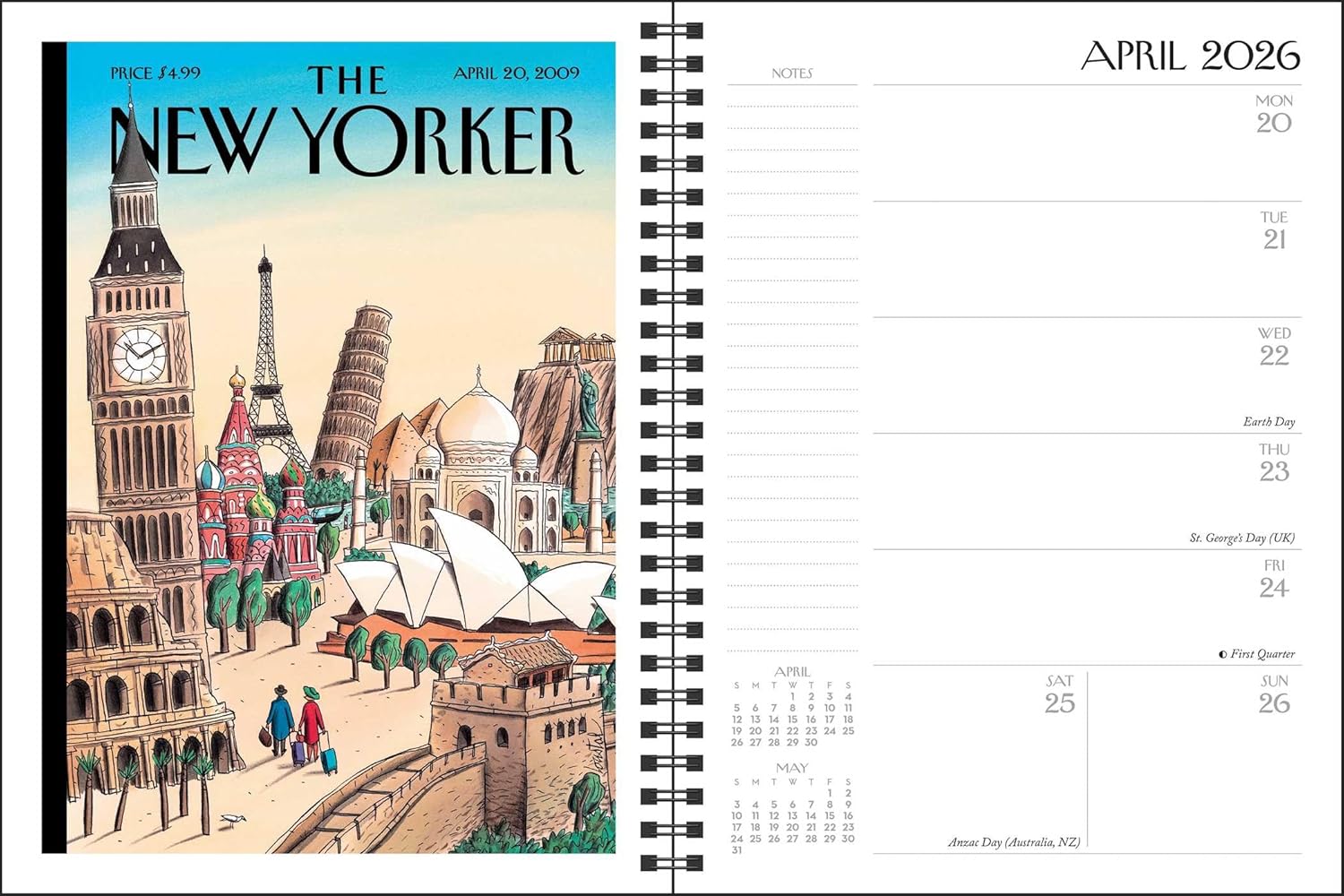 2026 New Yorker Magazine - Monthly & Weekly Diary/Planner