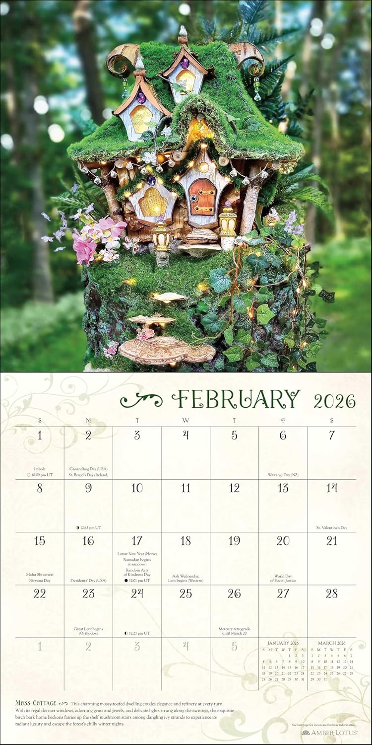 2026 Fairy Houses by Sally J. Smith - Square Wall Calendar