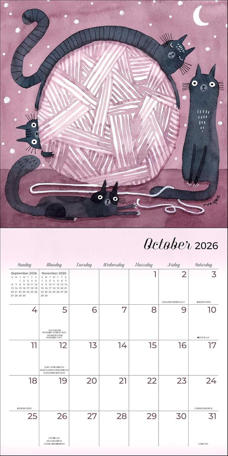 2026 Feline: Terry Runyan's Cats - Square Wall Calendar