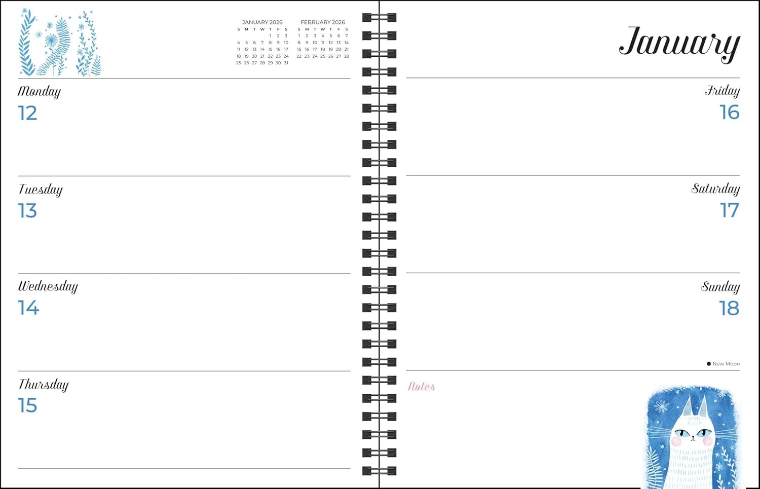 2026 Feline: Terry Runyan's Cats M/W Planner