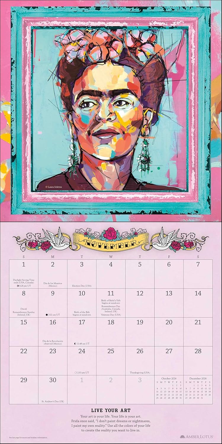 2026 For the Love of Frida - Square Wall Calendar