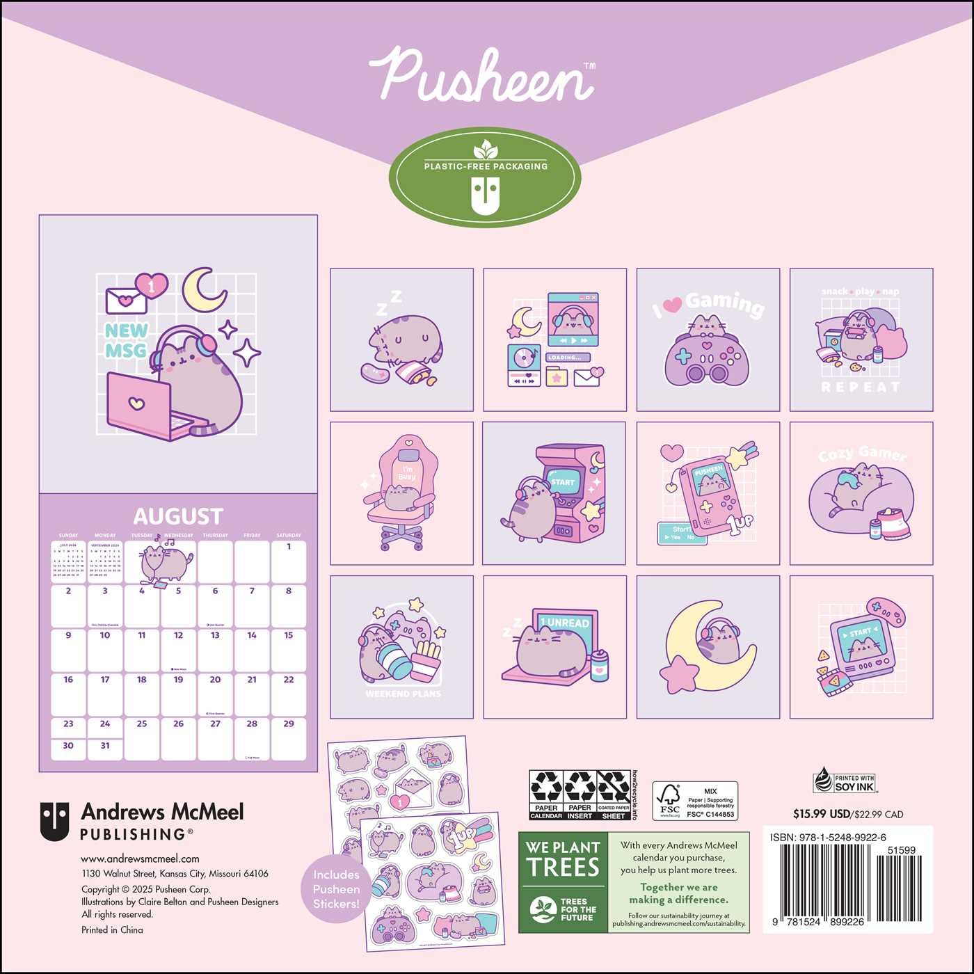 2026 Pusheen - Square Wall Calendar