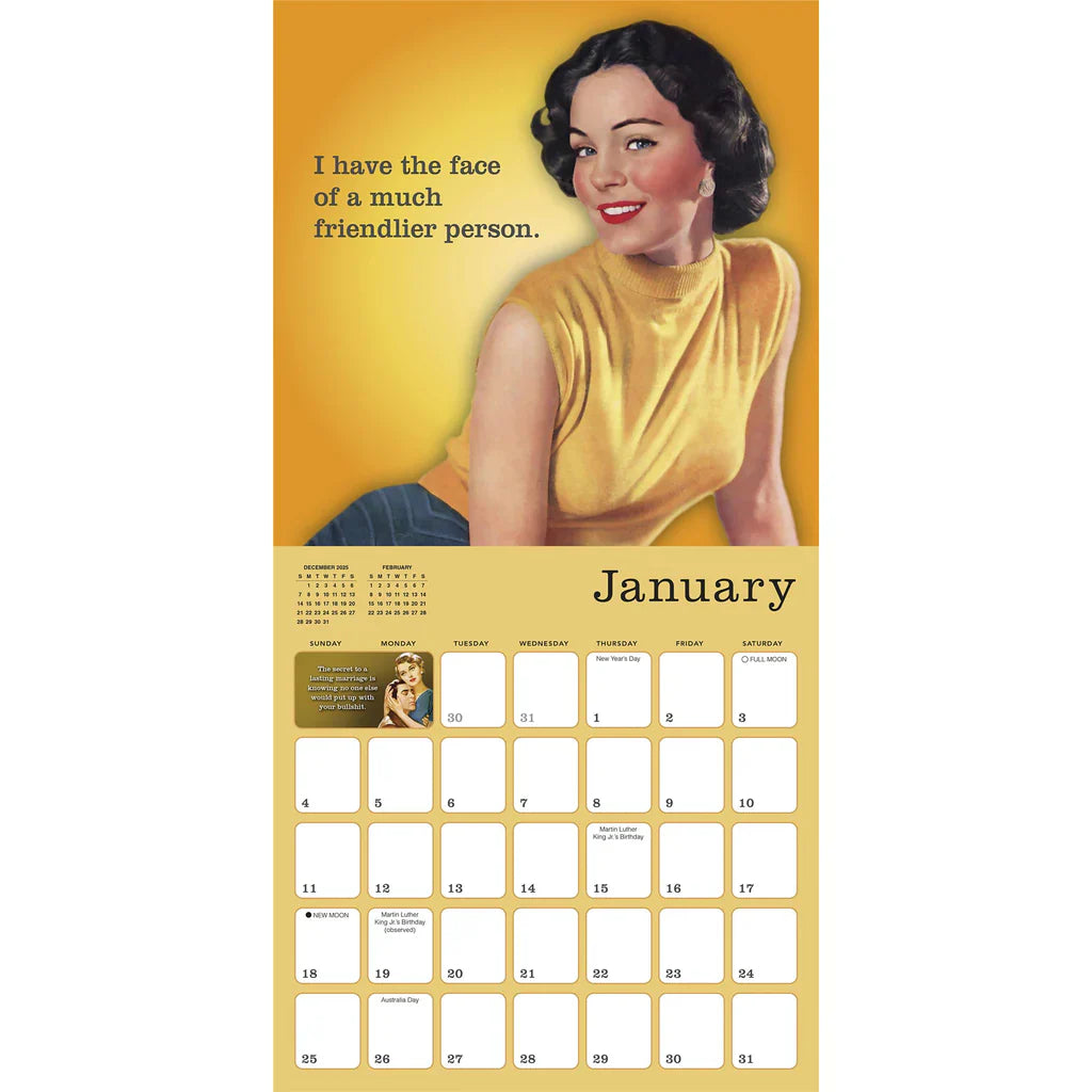 2026 The B Word - Square Wall Calendar