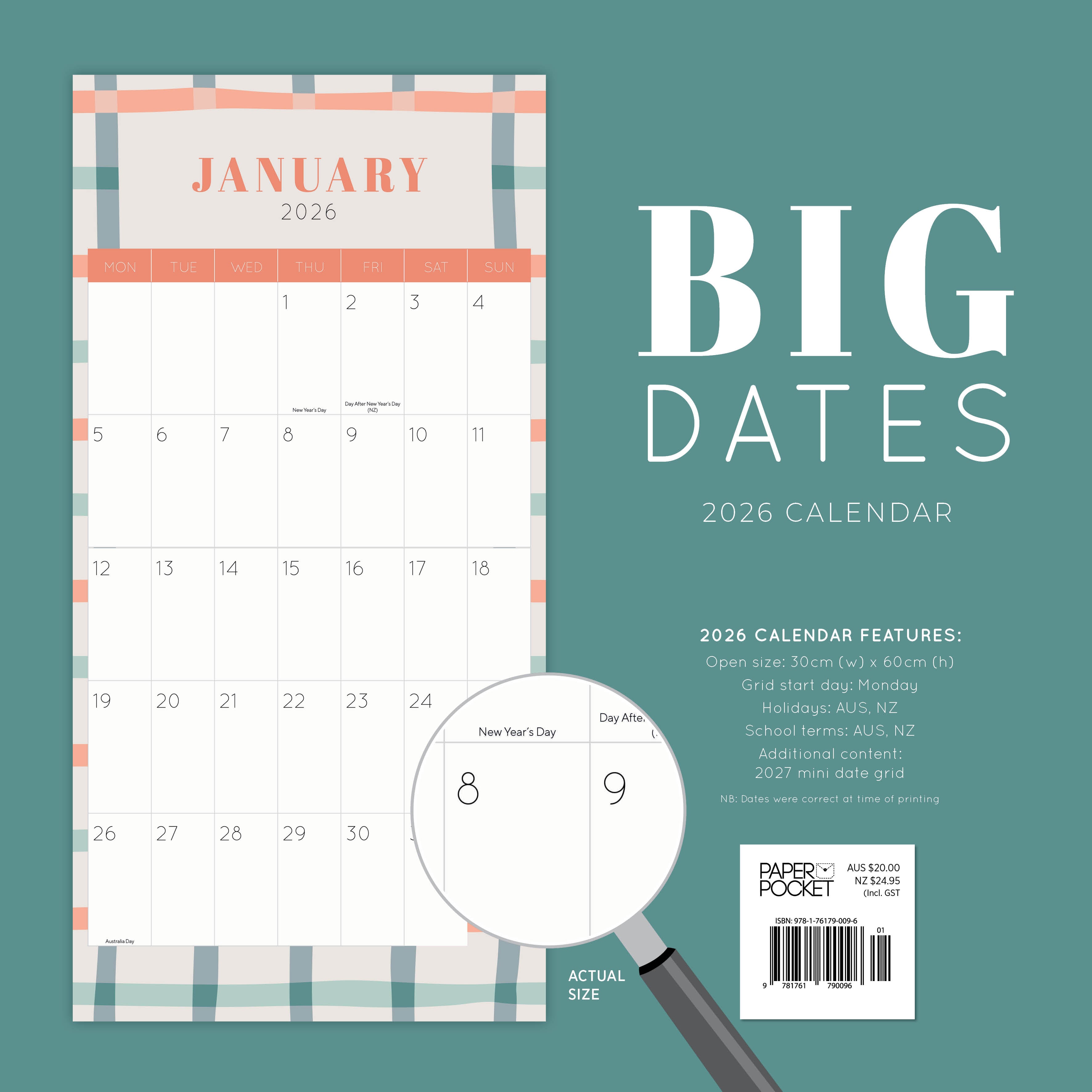 2026 BIG DATES - Easy-to-See - Square Wall Calendar
