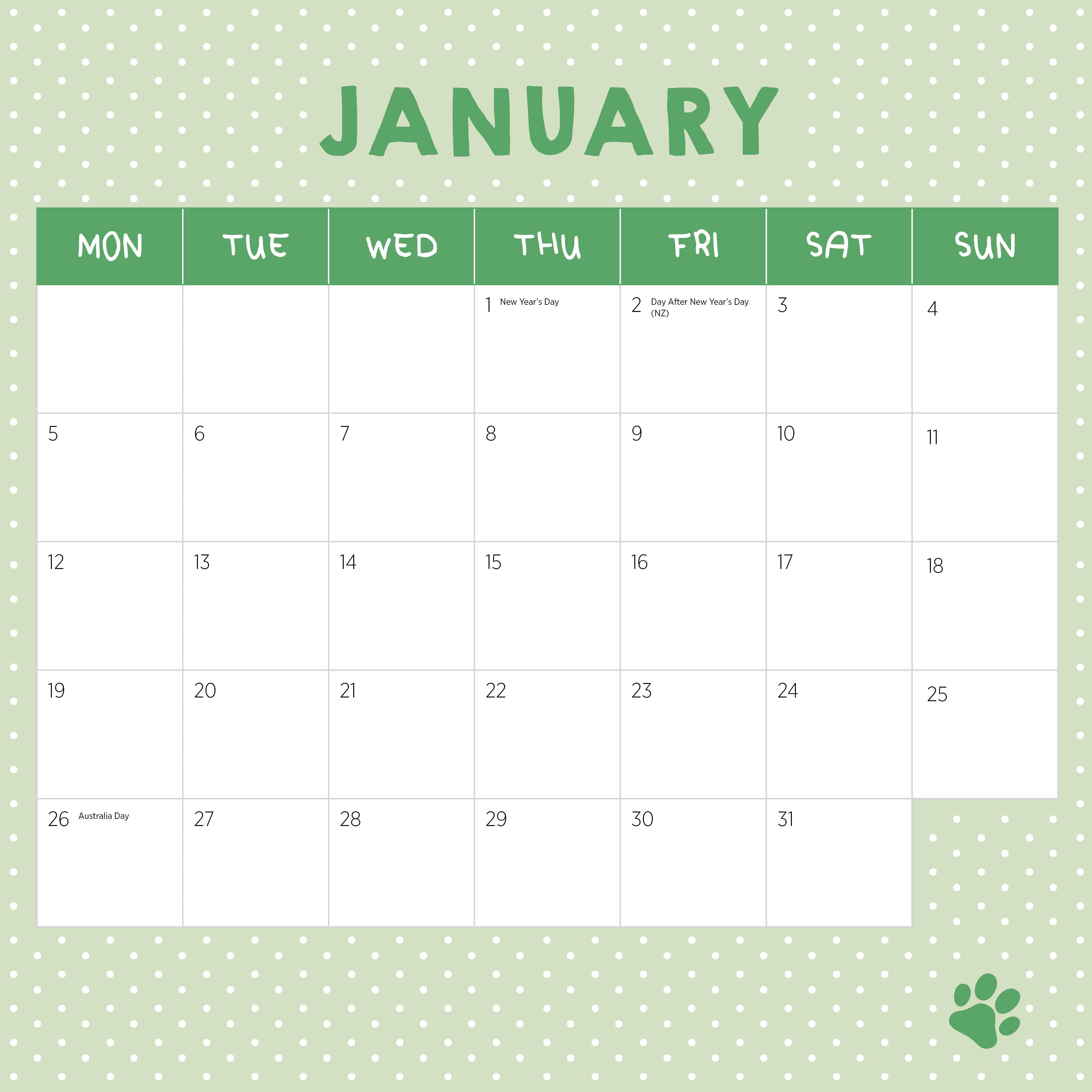 2026 Fur Friends - Square Wall Calendar