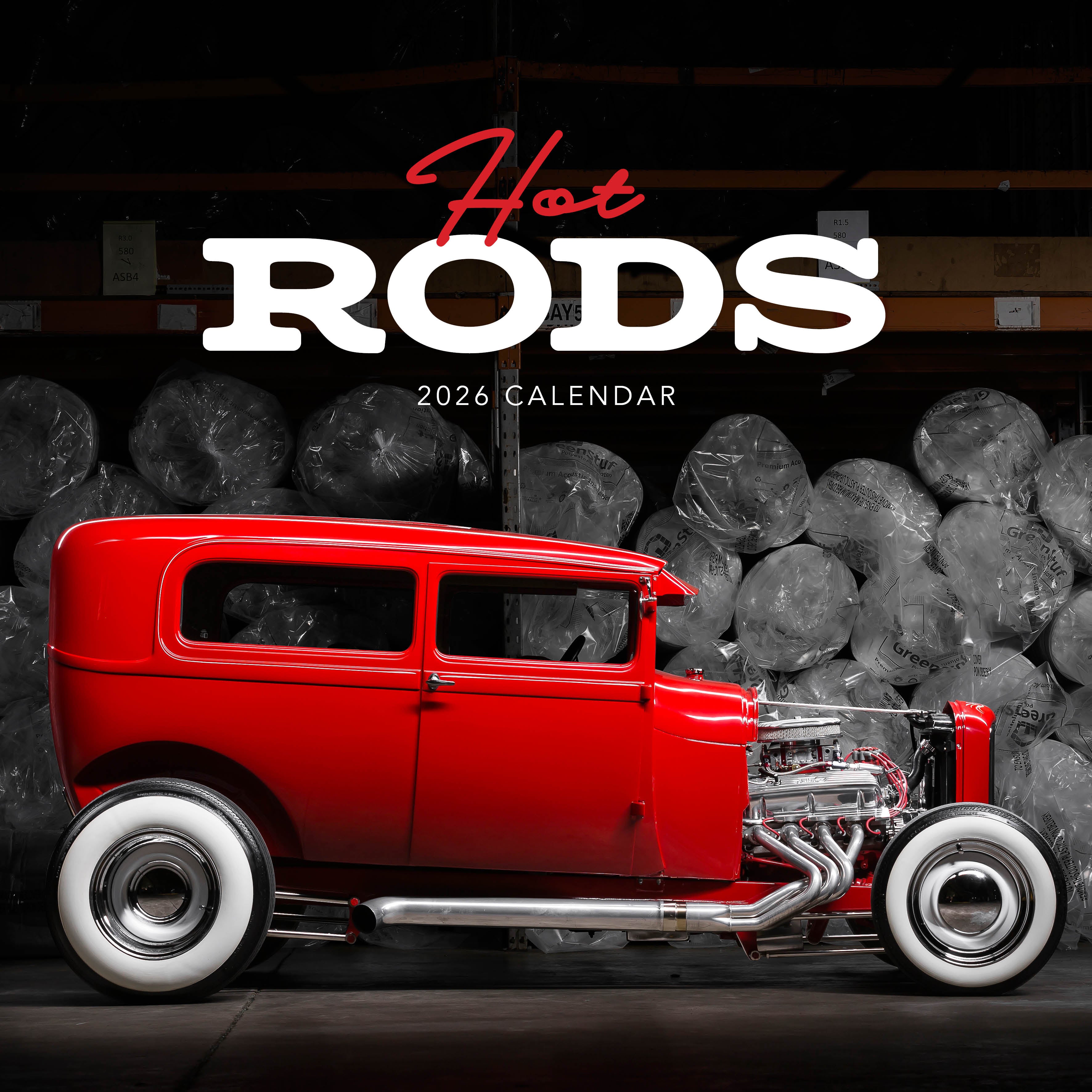 2026 Hot Rods - Square Wall Calendar