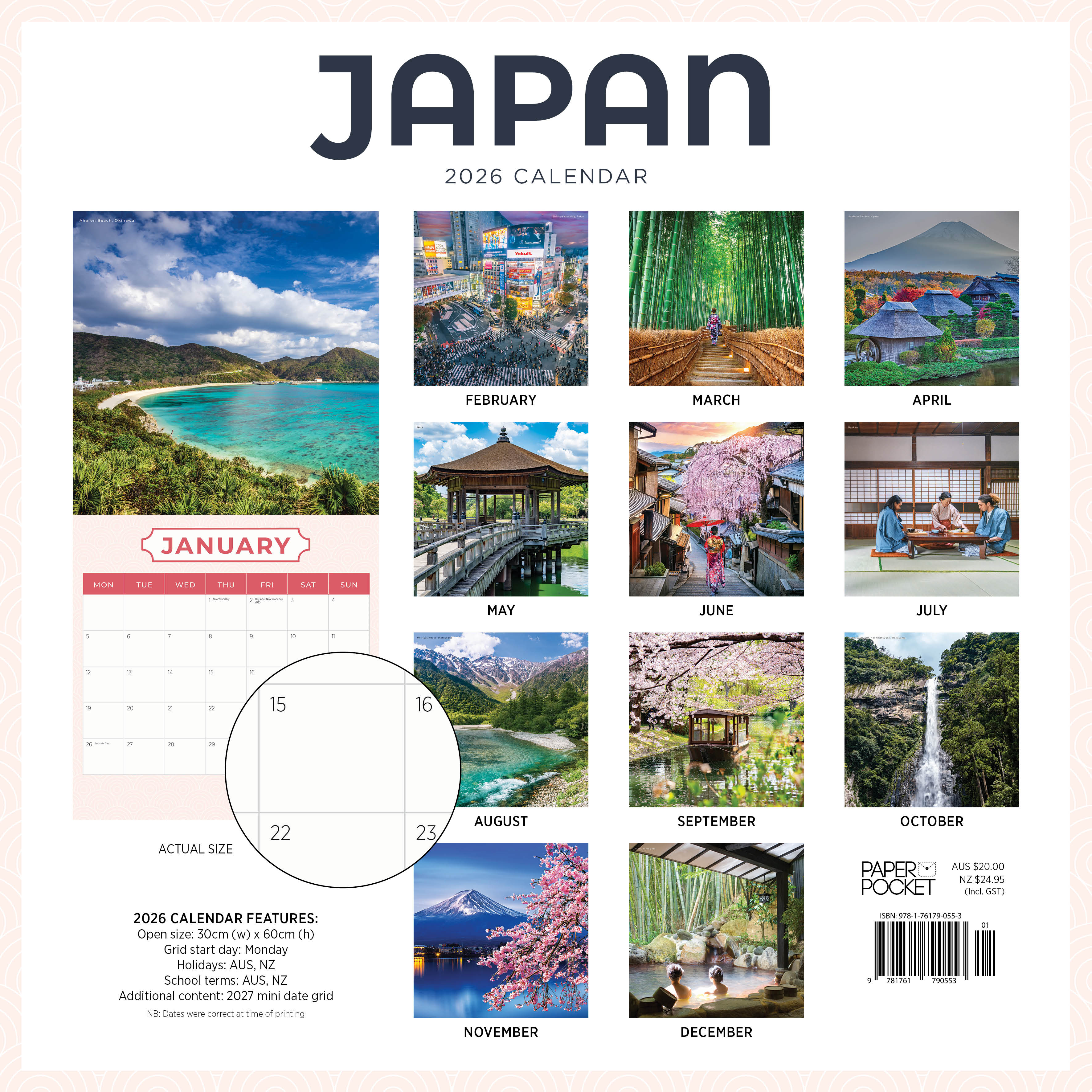2026 Japan - Square Wall Calendar
