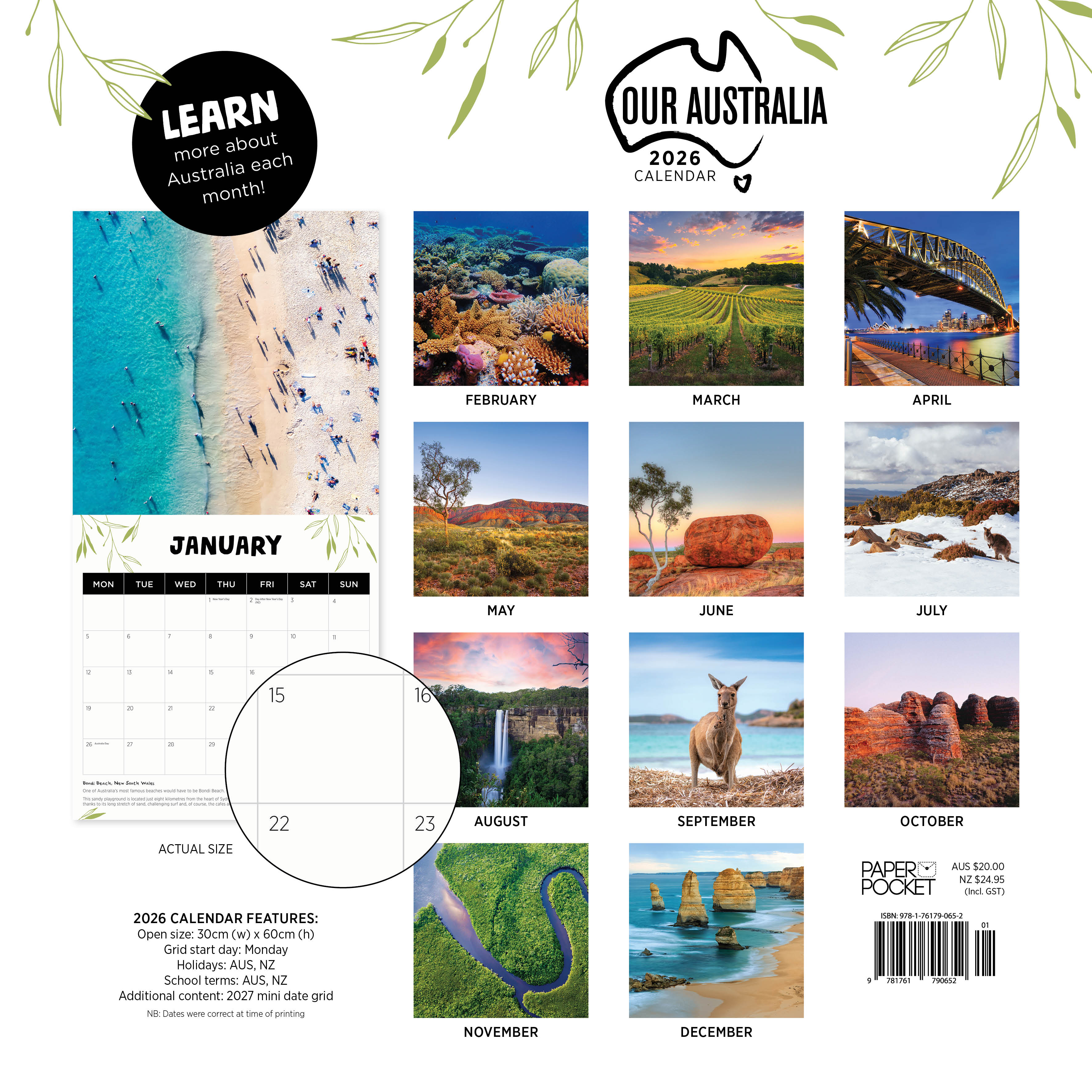 2026 Our Australia - Square Wall Calendar