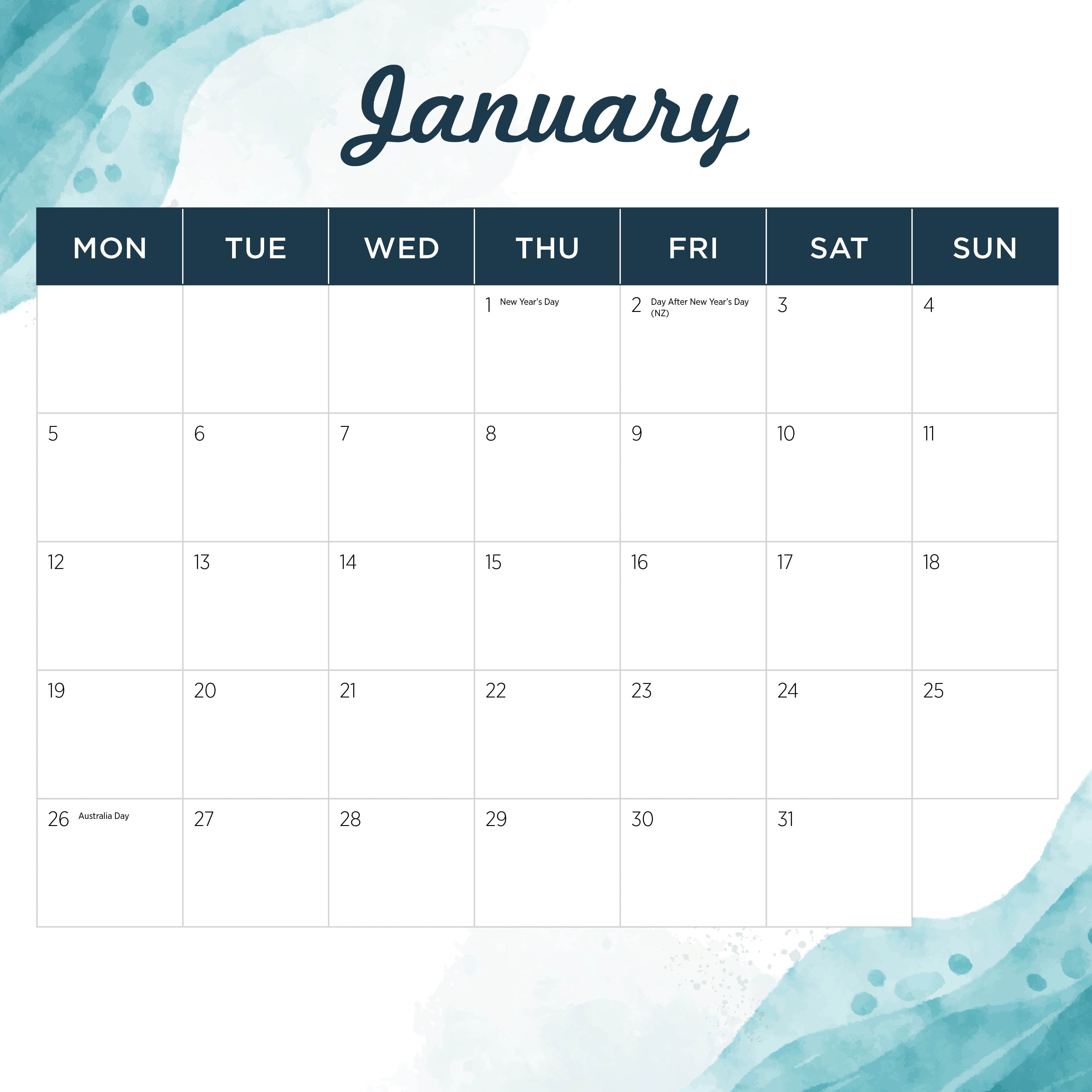 2026 Our Australia Natural Icons - Square Wall Calendar