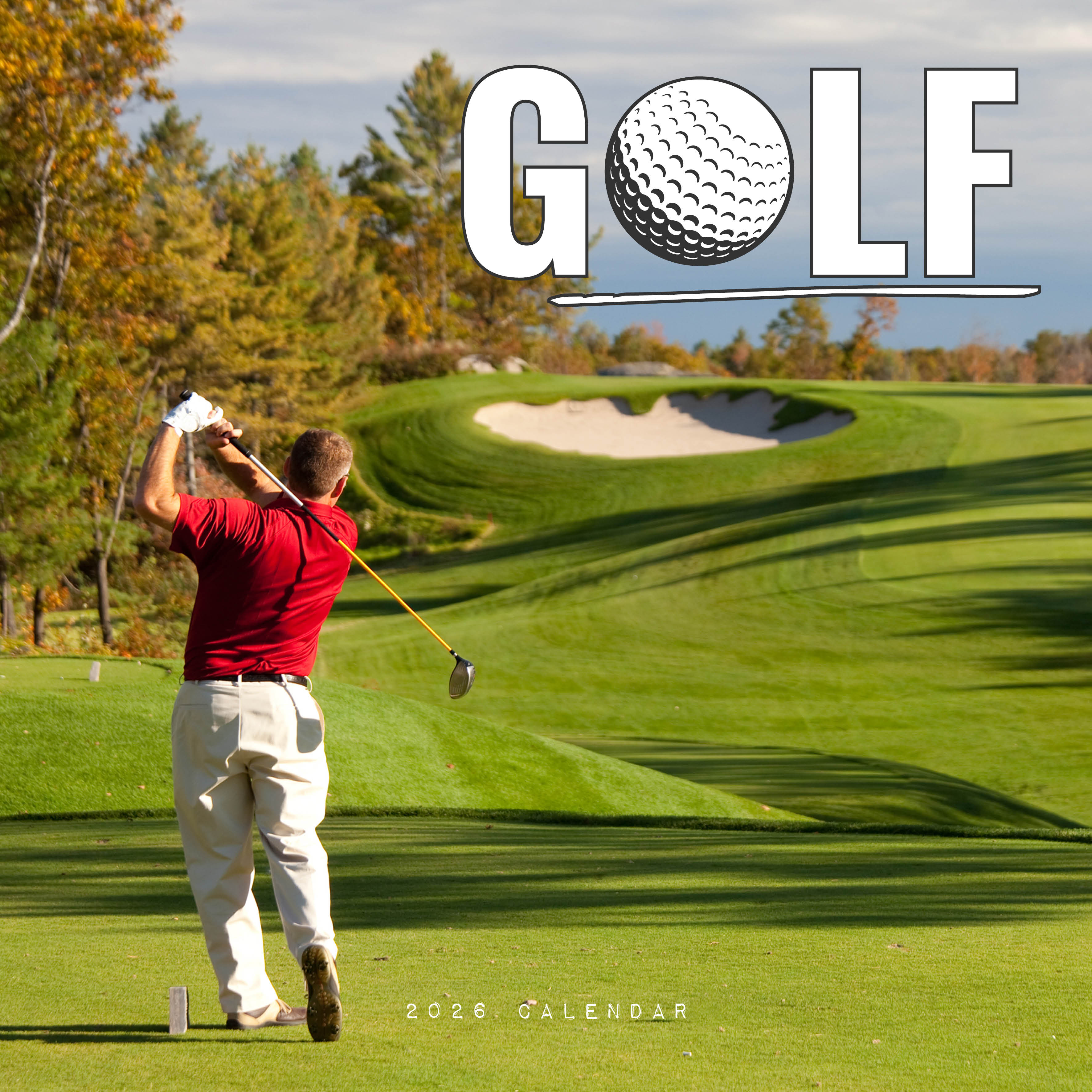 2026 Golf - Square Wall Calendar