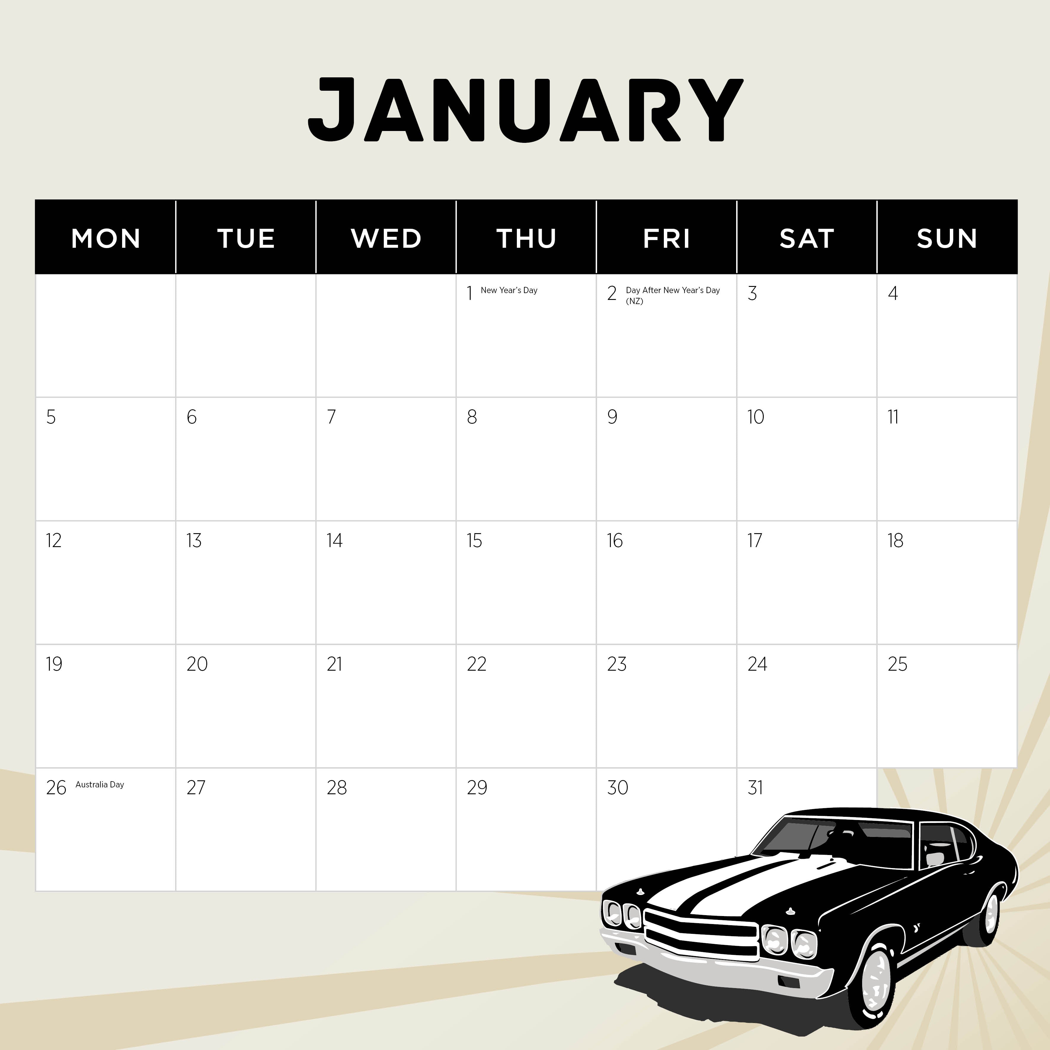 2026 Performance Fords - Square Wall Calendar