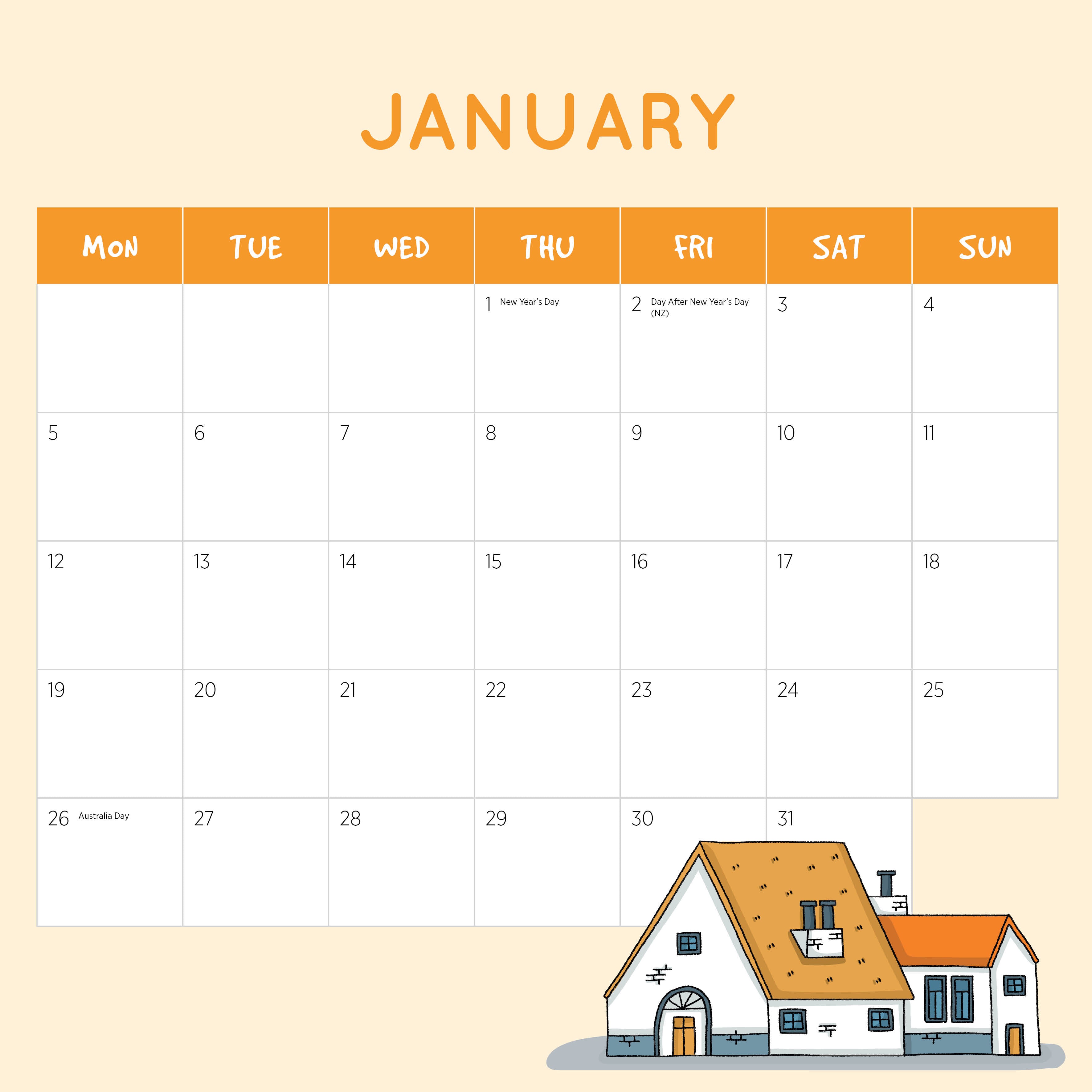 2026 The World's Most Colourful Neighbourhoods - Square Wall Calendar