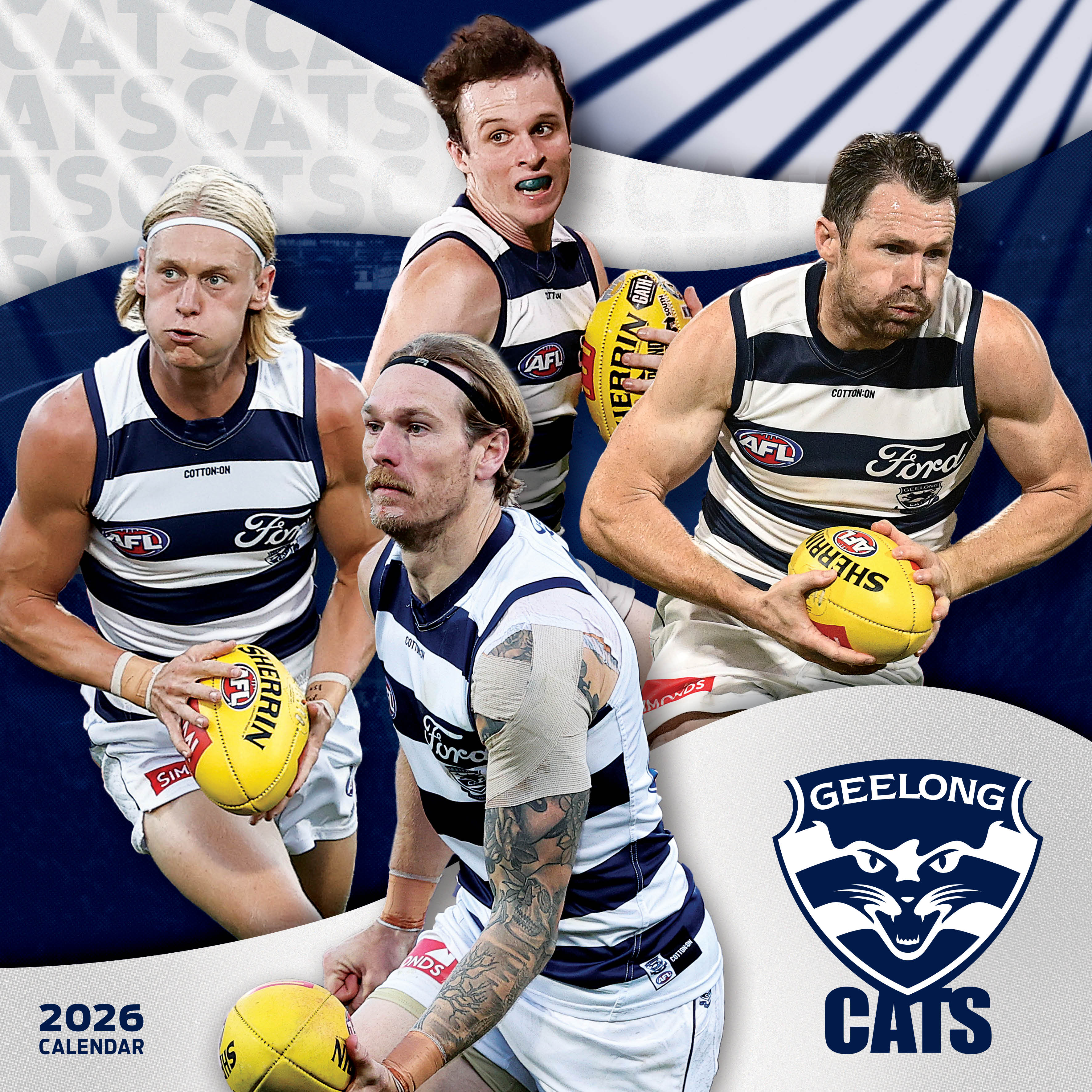 2026 AFL Geelong Cats - Square Wall Calendar