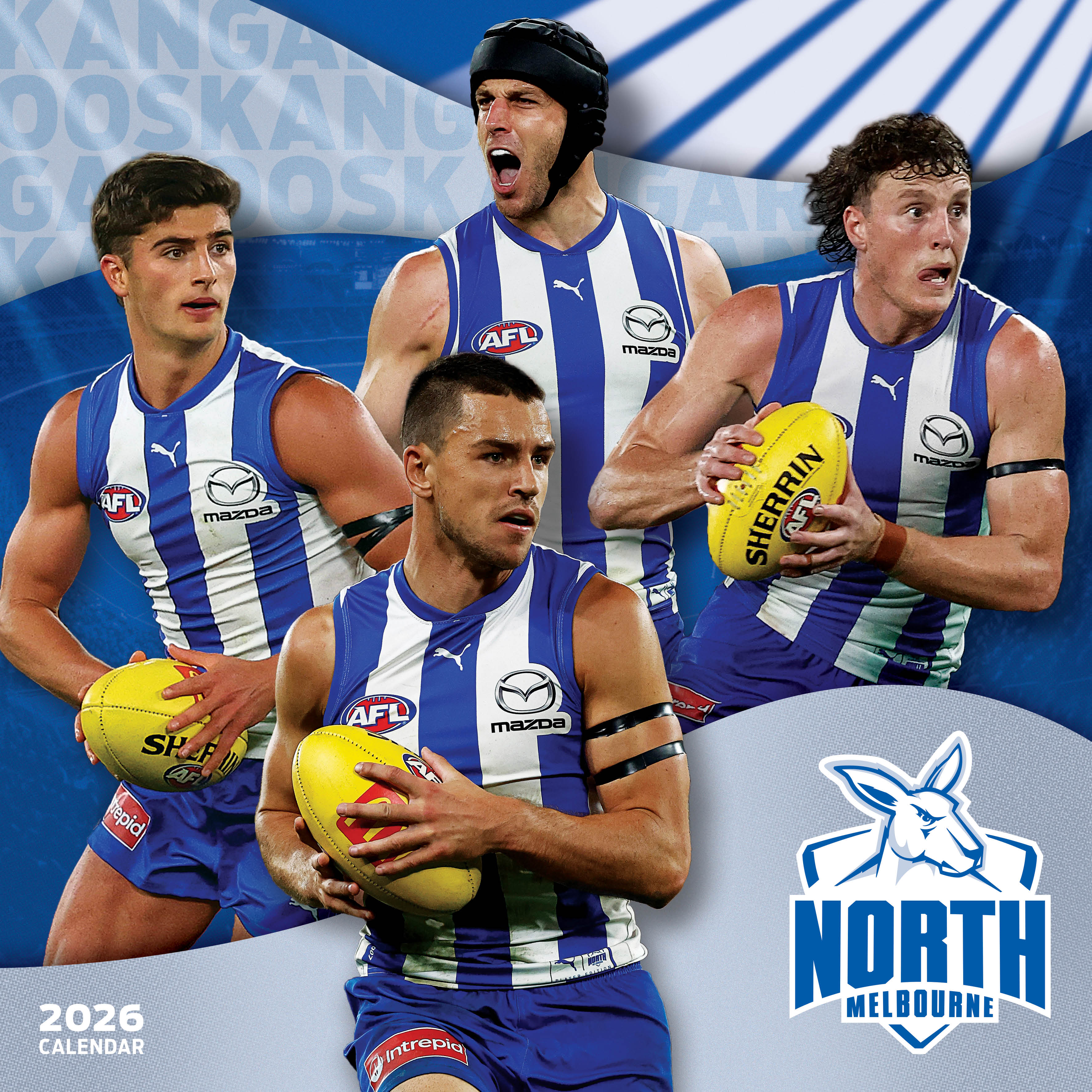 2026 AFL North Melbourne Kangaroos - Square Wall Calendar