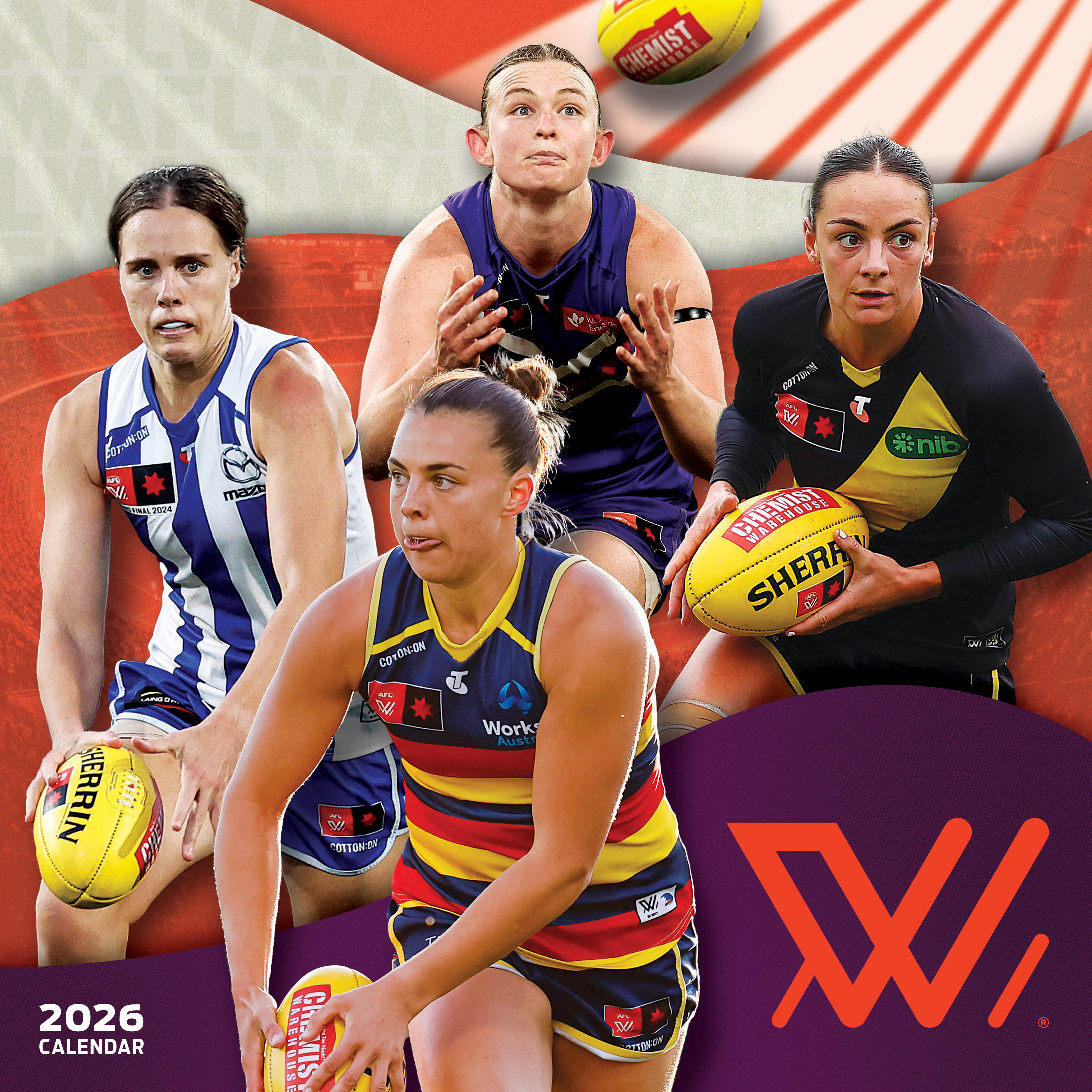 2026 AFL Womens Calendar - Square Wall Calendar