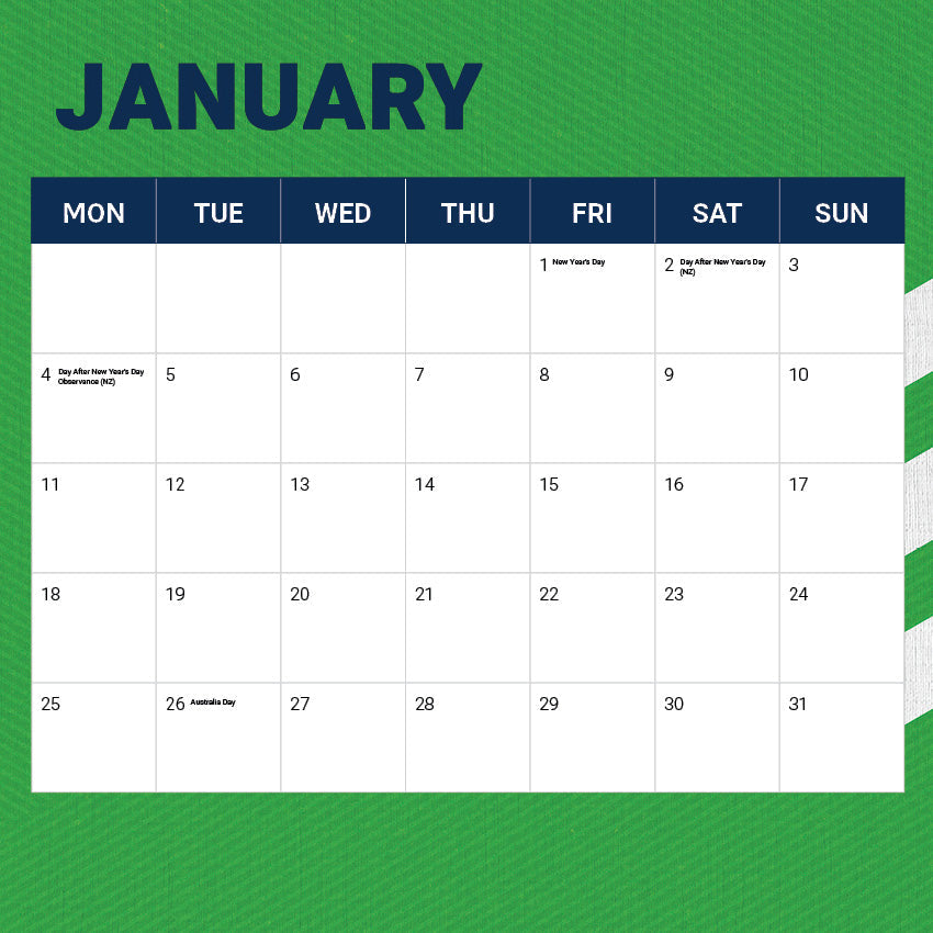 2027 NRL Canberra Raiders calendar – image 3