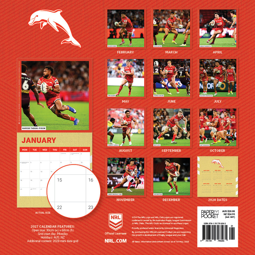 2027 NRL Dolphins calendar – image 4