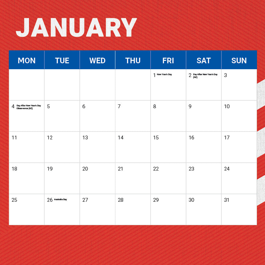 2027 NRL Newcastle Knights calendar â image 3