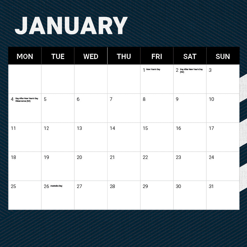 2027 NRL Penrith Panthers calendar – image 3