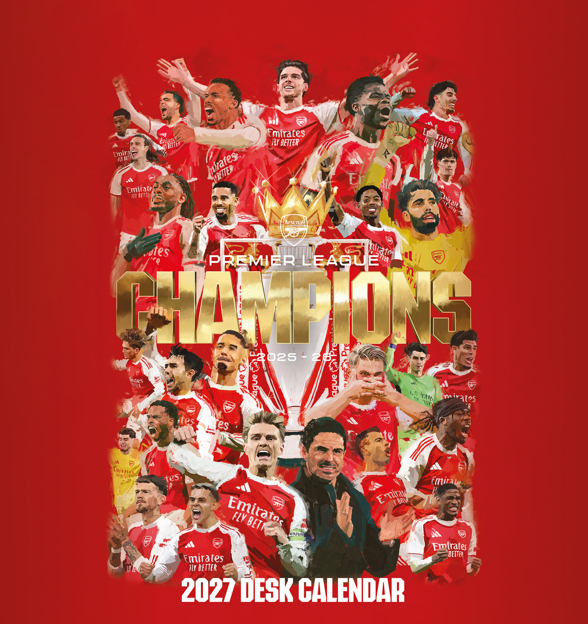 2027 Arsenal FC - Desk Easel Calendar — front cover