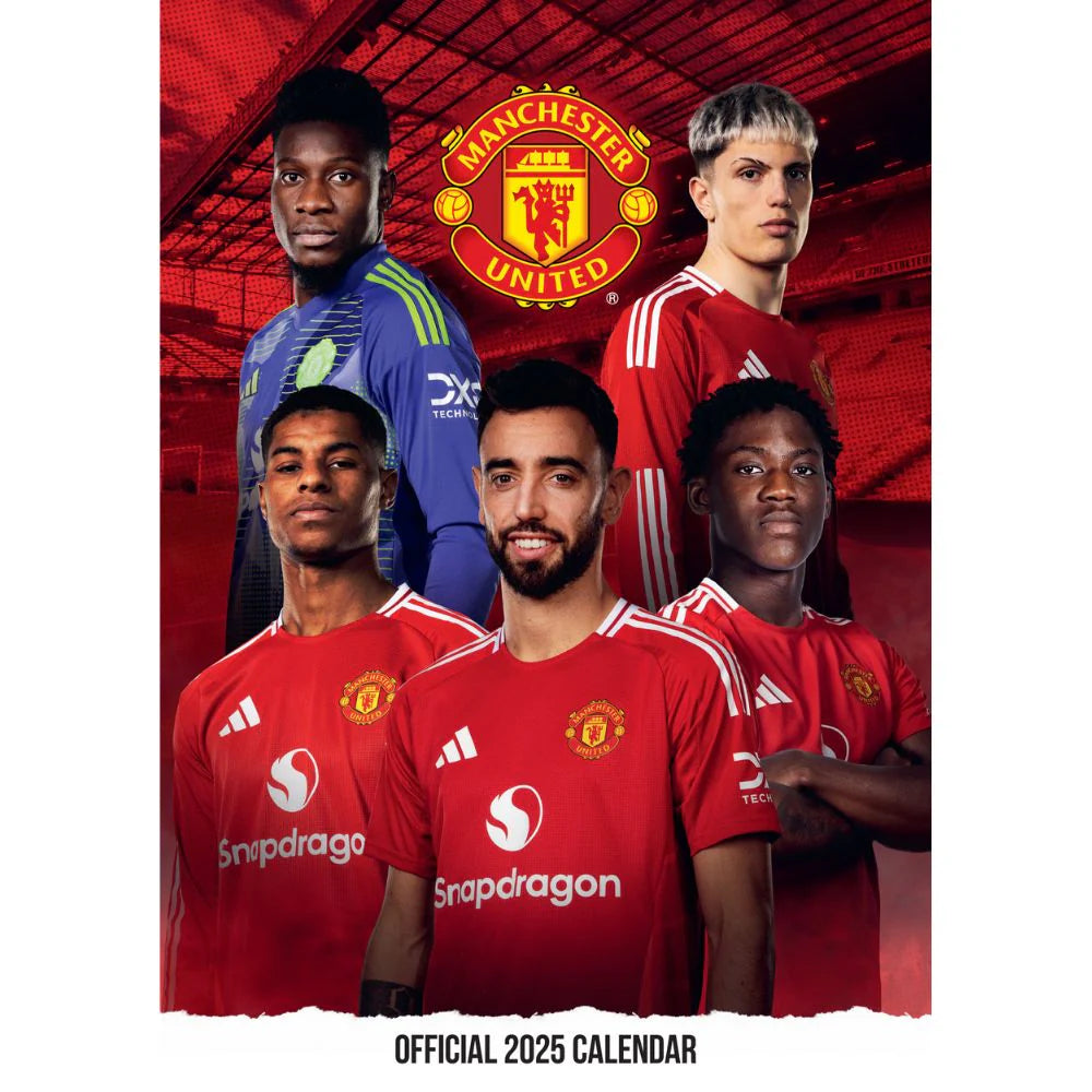 2025 Manchester United Fc A3 Wall Calendar