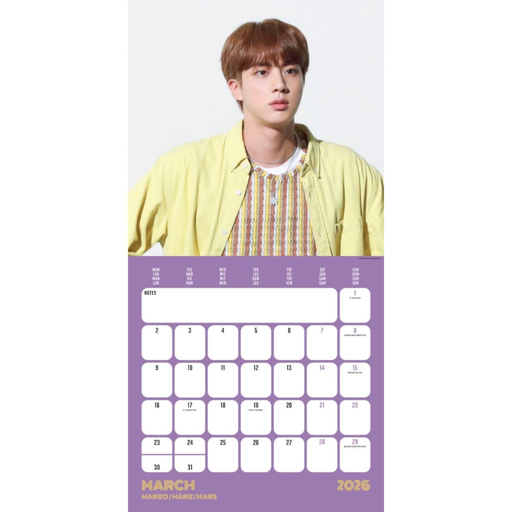 2026 Bts - Square Wall Calendar