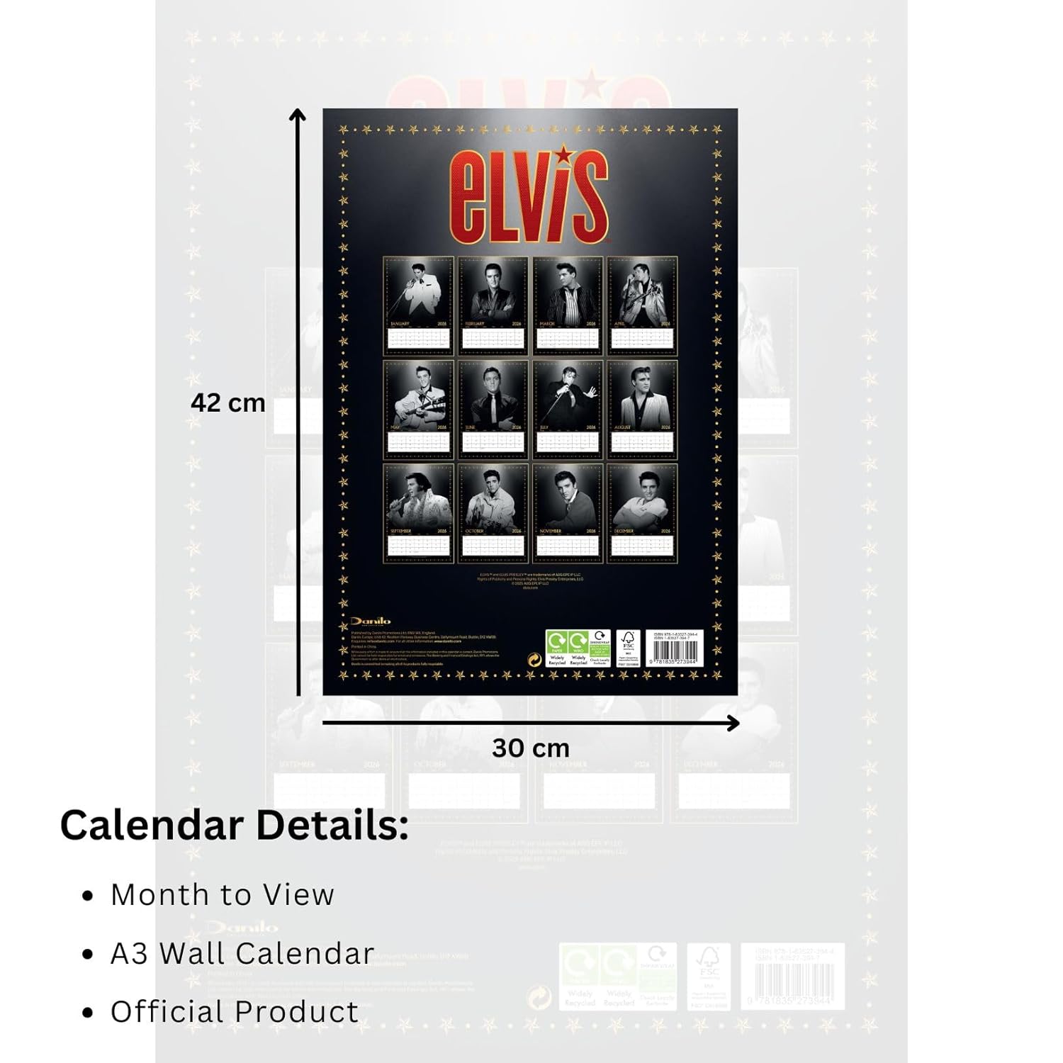 2026 Elvis - A3 Wall Calendar