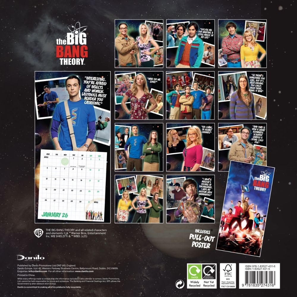 2026 The Big Bang Theory - Square Wall Calendar