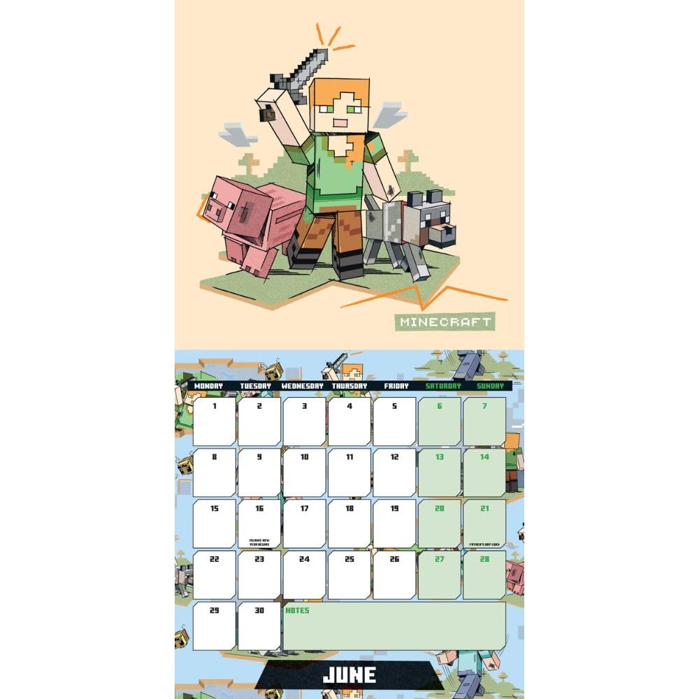 2026 Minecraft - Square Wall Calendar