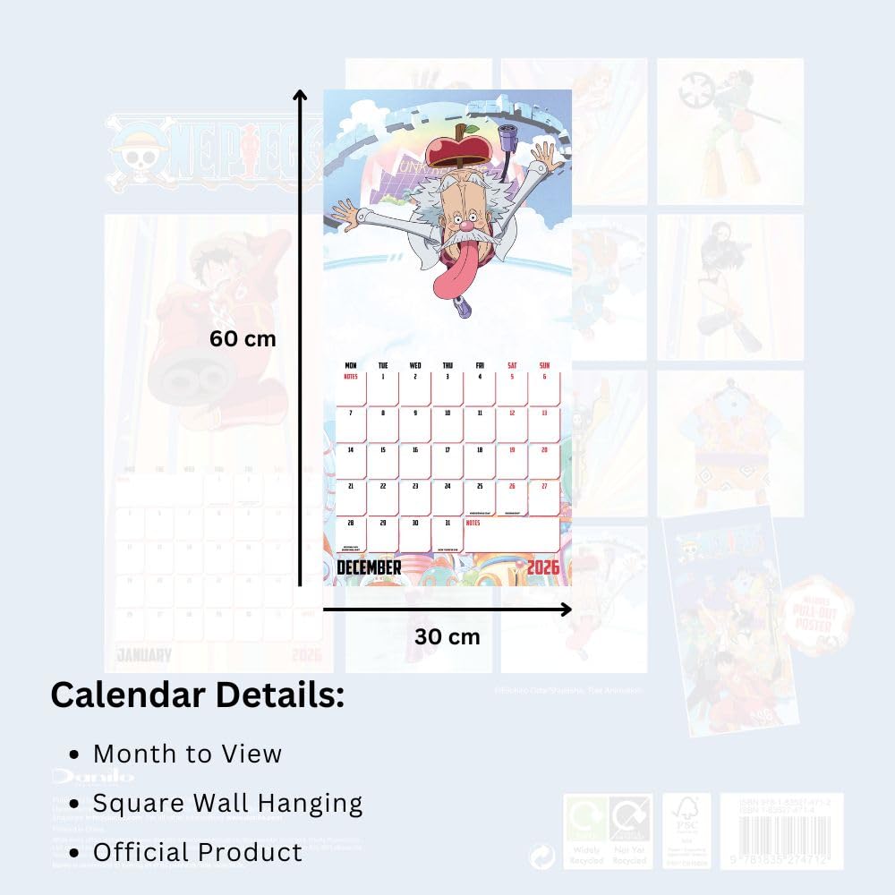 2026 One Piece - Square Wall Calendar