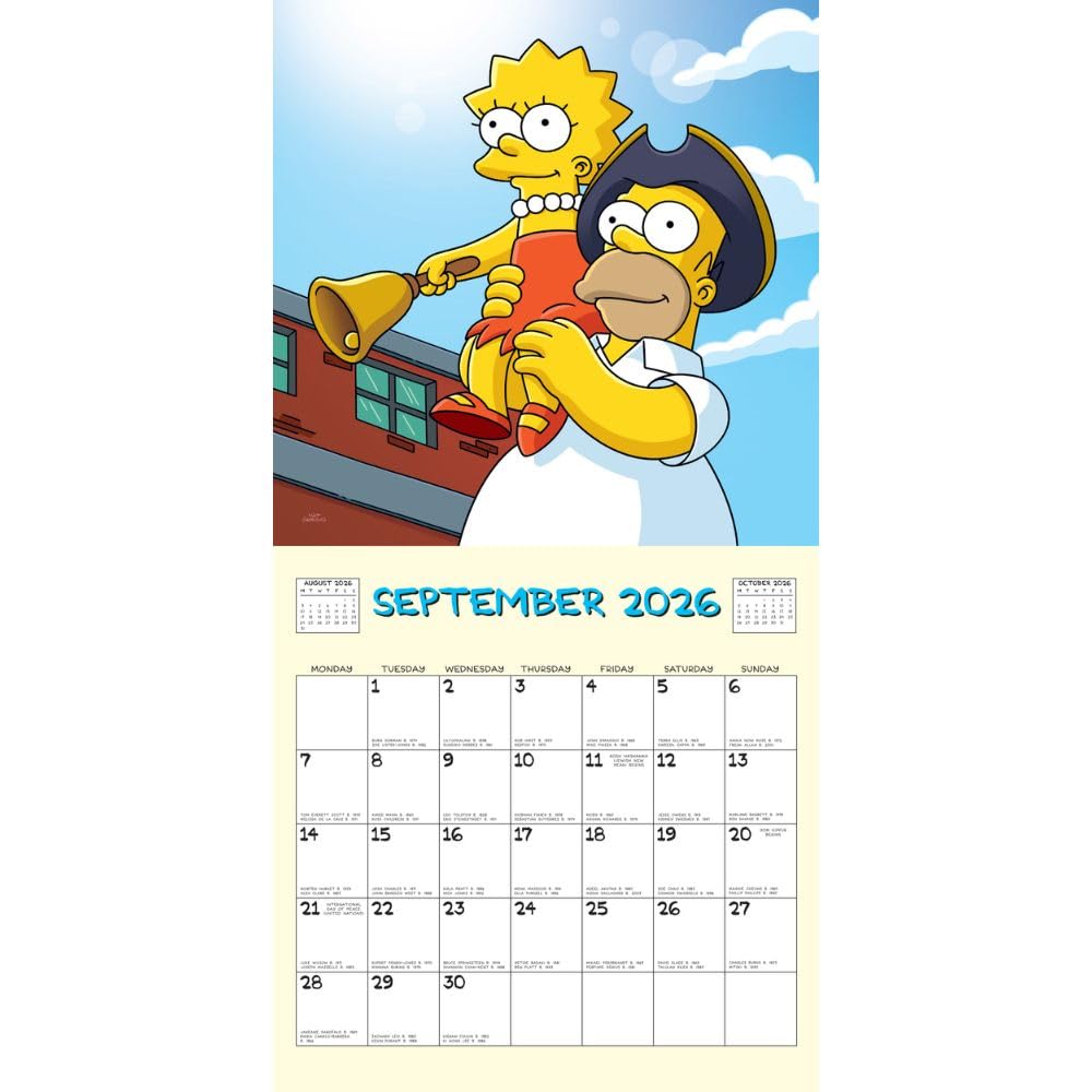 2026 The Simpsons - Square Wall Calendar