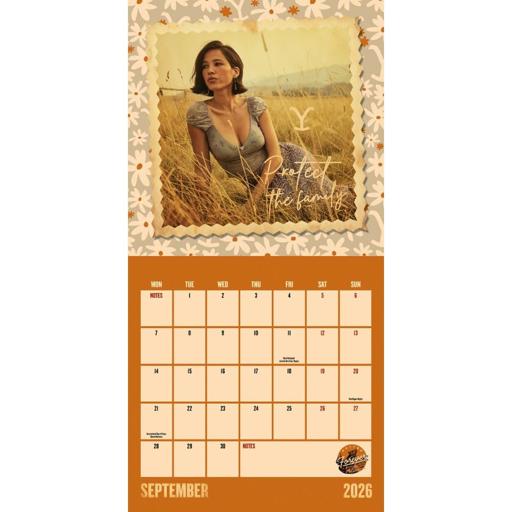 2026 Yellowstone - Square Wall Calendar