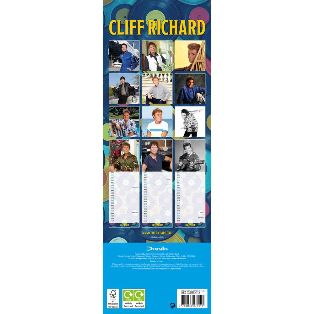 2026 Cliff Richard - Slim Wall Calendar